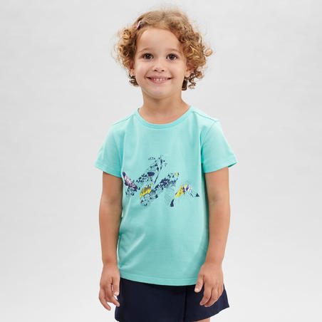 T-shirt de randonnée - MH100 KID turquoise - enfant 2-6 ANS