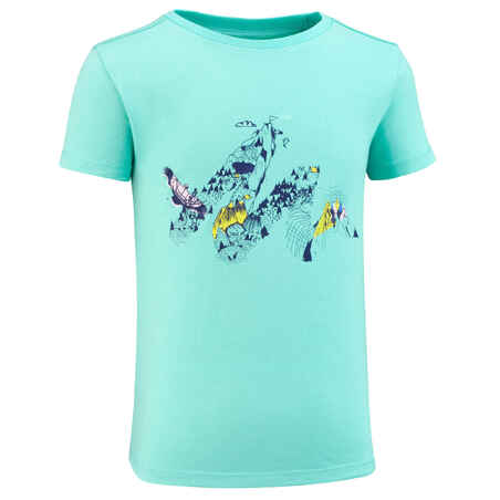 Children's Hiking T-Shirt - MH100 KID - Age 2-6 - Turquoise