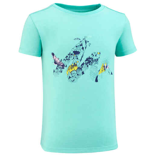 
      T-shirt de randonnée - MH100 KID turquoise - enfant 2-6 ANS
  