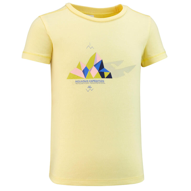 T-shirt de caminhada - MH100 KID amarelo claro - Criança 2-6 ANOS