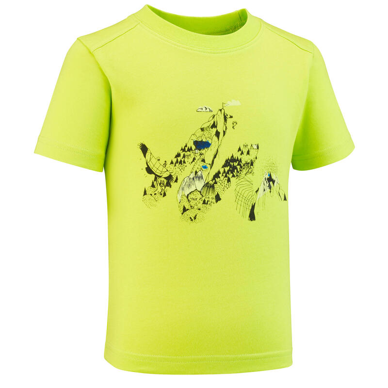 T-shirt de randonnée - MH100 vert - enfant 2-6 ANS