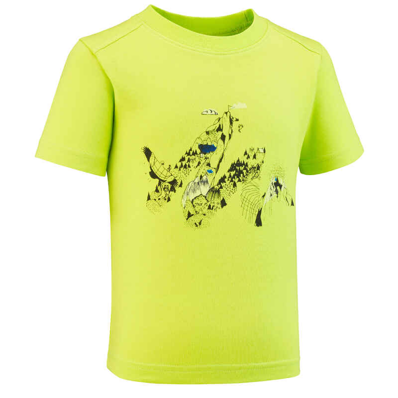 Wandershirt Kurzarm MH100 Kinder Gr. 92–116 grün Wandershirt Kurzarm MH100 Kinder Gr. 92–116 grün