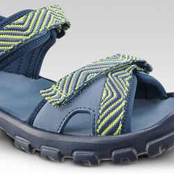 Kids’ Hiking Sandals MH100 TW - Blue and Yellow - Junior UK size 13 to 4