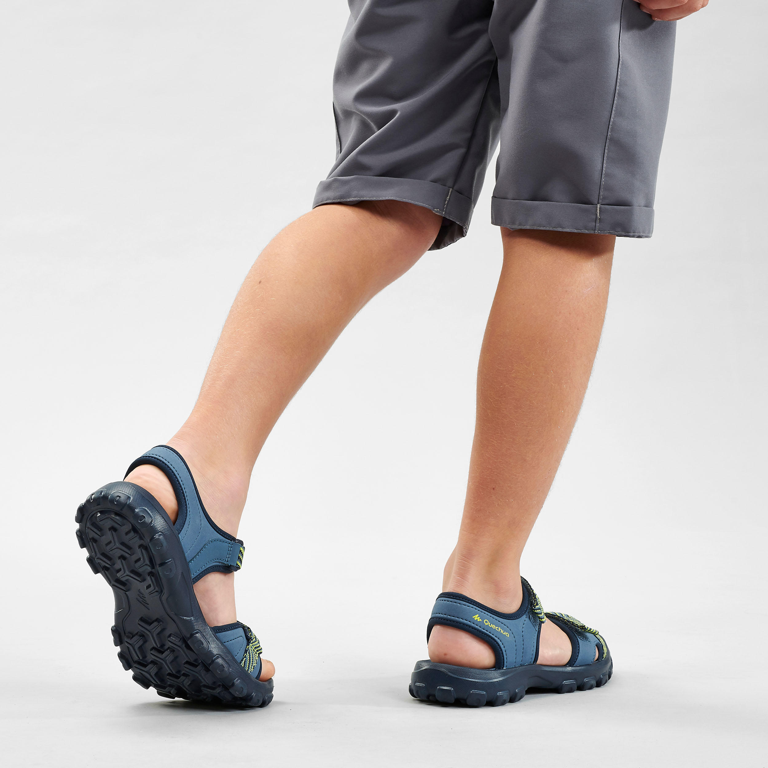 Kids' Hiking Sandals - MH 100 Blue - QUECHUA