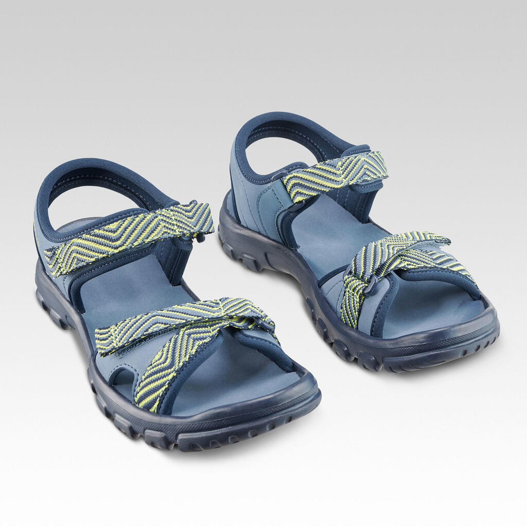 Sandales de randonnée enfant - MH100 TW kaki et jaunes - 32 AU 37