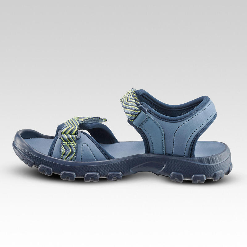 Sandales de randonnée enfant MH100 TW bleues et jaunes - 32 AU 37