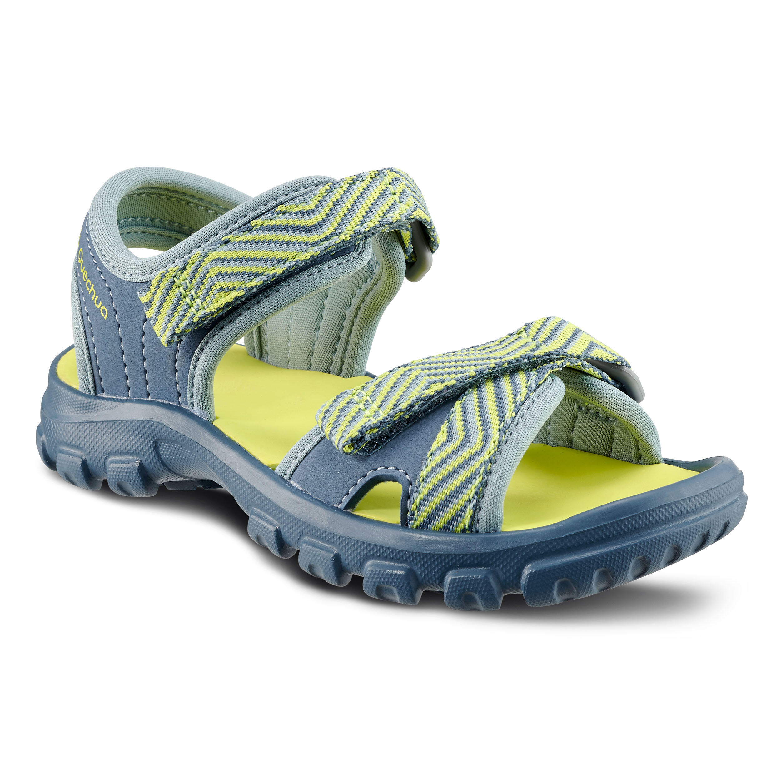 Kids’ Hiking Sandals - MH 100 Blue/Yellow - QUECHUA