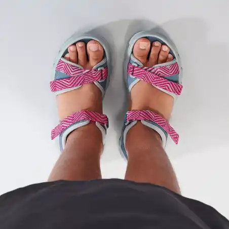 Kids' Walking Sandals - JR size 12.5 to 4 - Blue/Pink