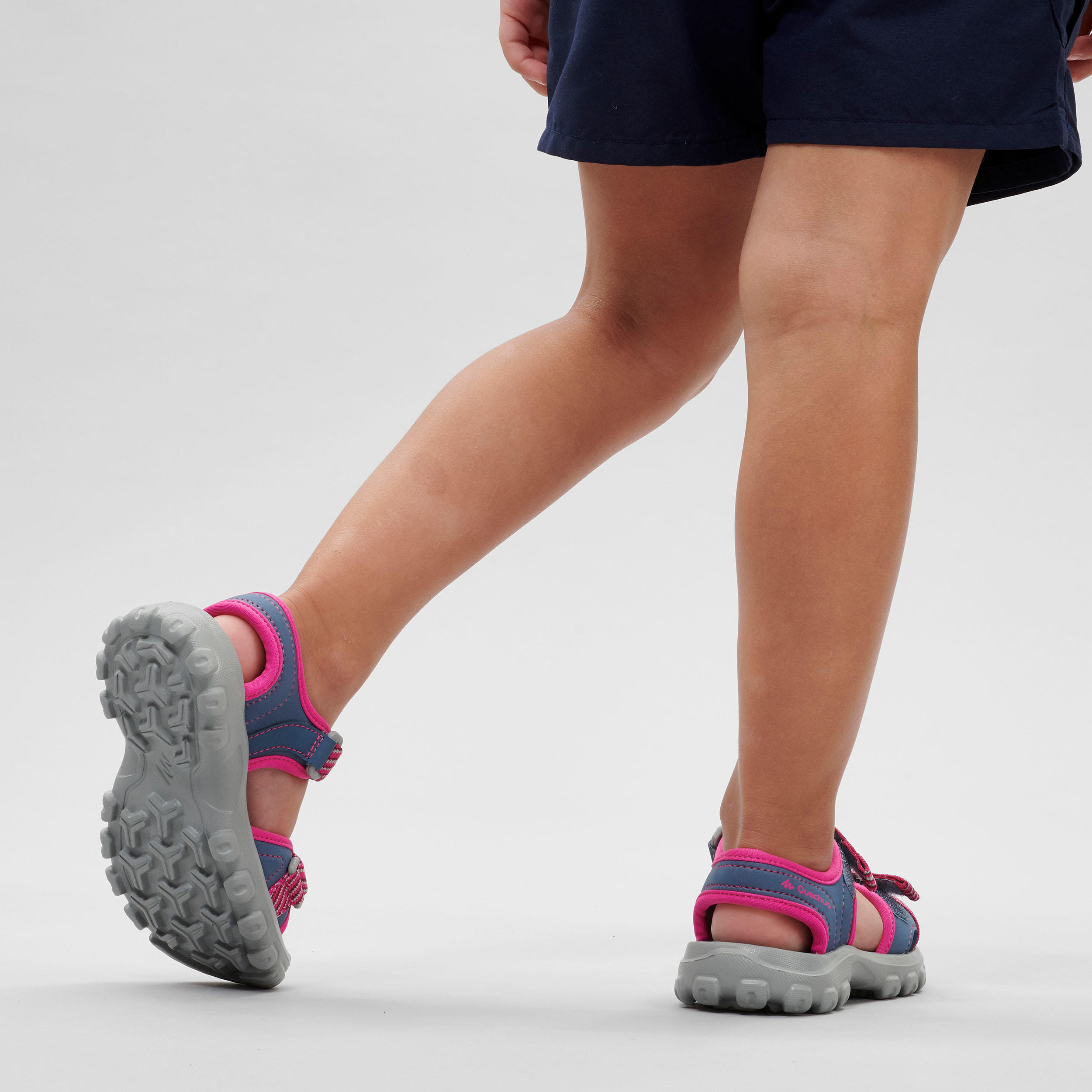 Hiking sandals MH100 KID blue pink - children - Jr size 7 TO 12.5 5/6