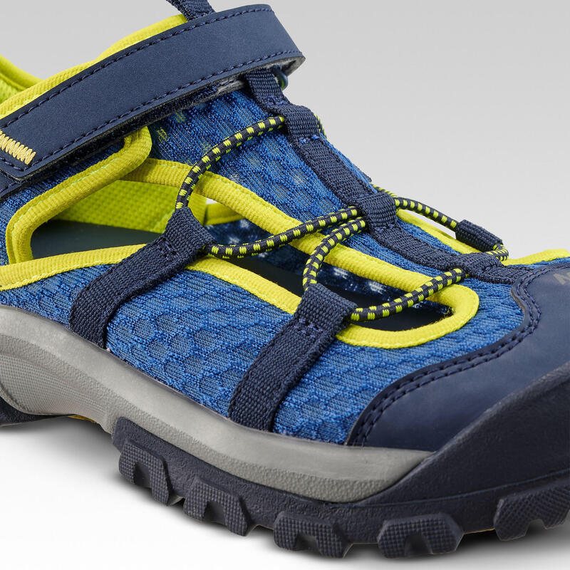 HIKING SANDALS - MH150 - BLUE/YELLOW - KIDS - SIZE 26 TO 39