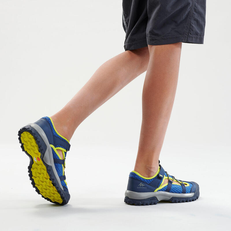 Sandálias de caminhada MH150 TW azul - criança - 28 AO 39