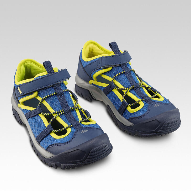 HIKING SANDALS - MH150 - BLUE/YELLOW - KIDS - SIZE 26 TO 39