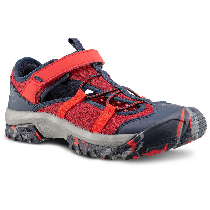 Sandalias cerradas de montaña y trekking Niños Quechua MH150 rojo