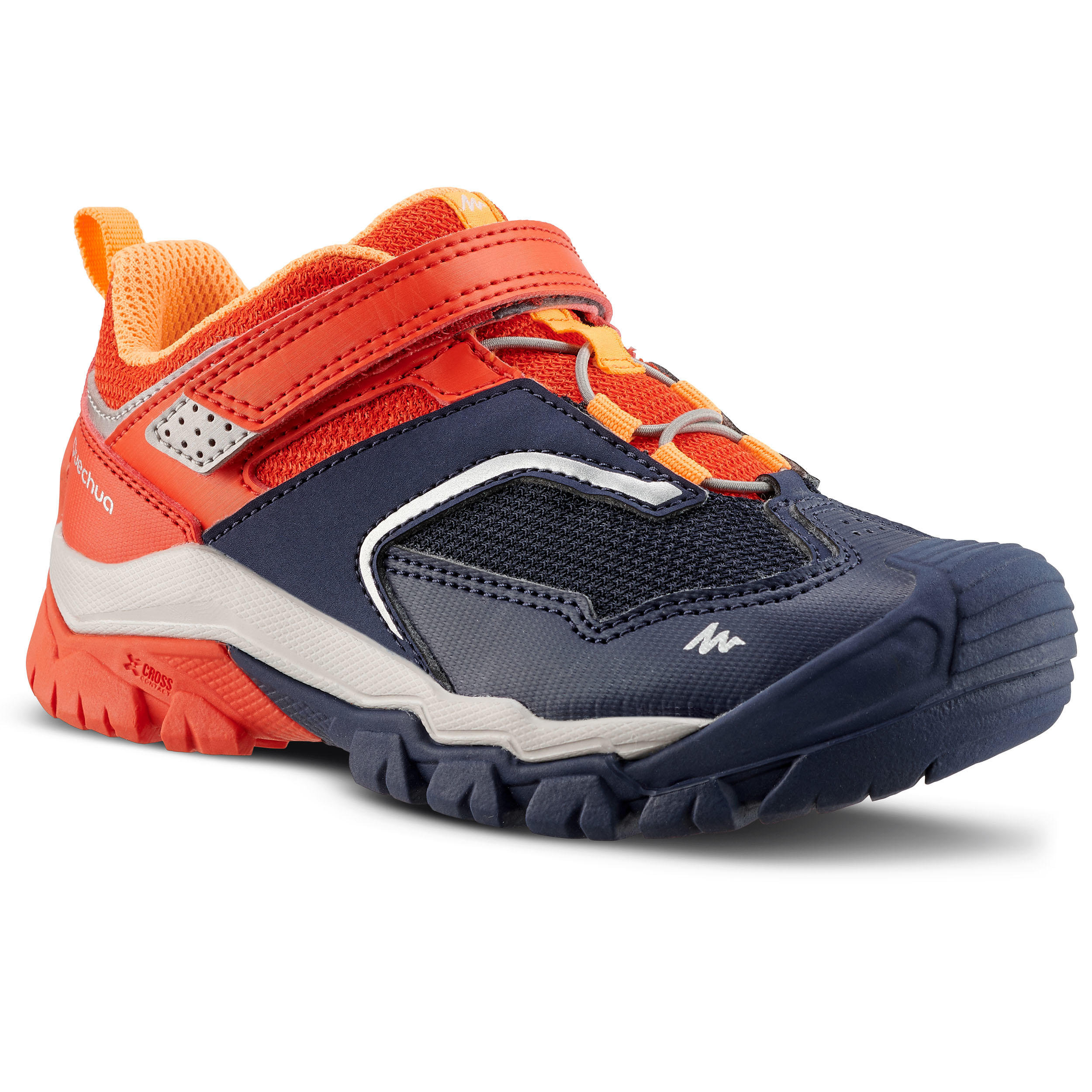 QUECHUA Kids' Low Top Walking Shoes Sizes 24-34 - Blue/Red