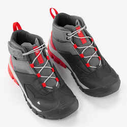 Παιδικά αδιάβροχα παπούτσια πεζοπορίας - CROSSROCK MID - Γκρι - Μέγεθος 28-34