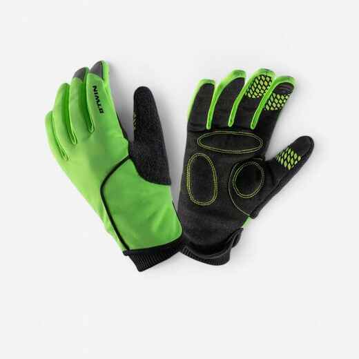 
      500 Kids' Cycling Gloves for Winter - Neon Yellow
  