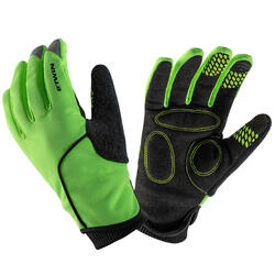 GUANTES CICLISMO 500 INVIERNO JÚNIOR AMARILLO FLUO