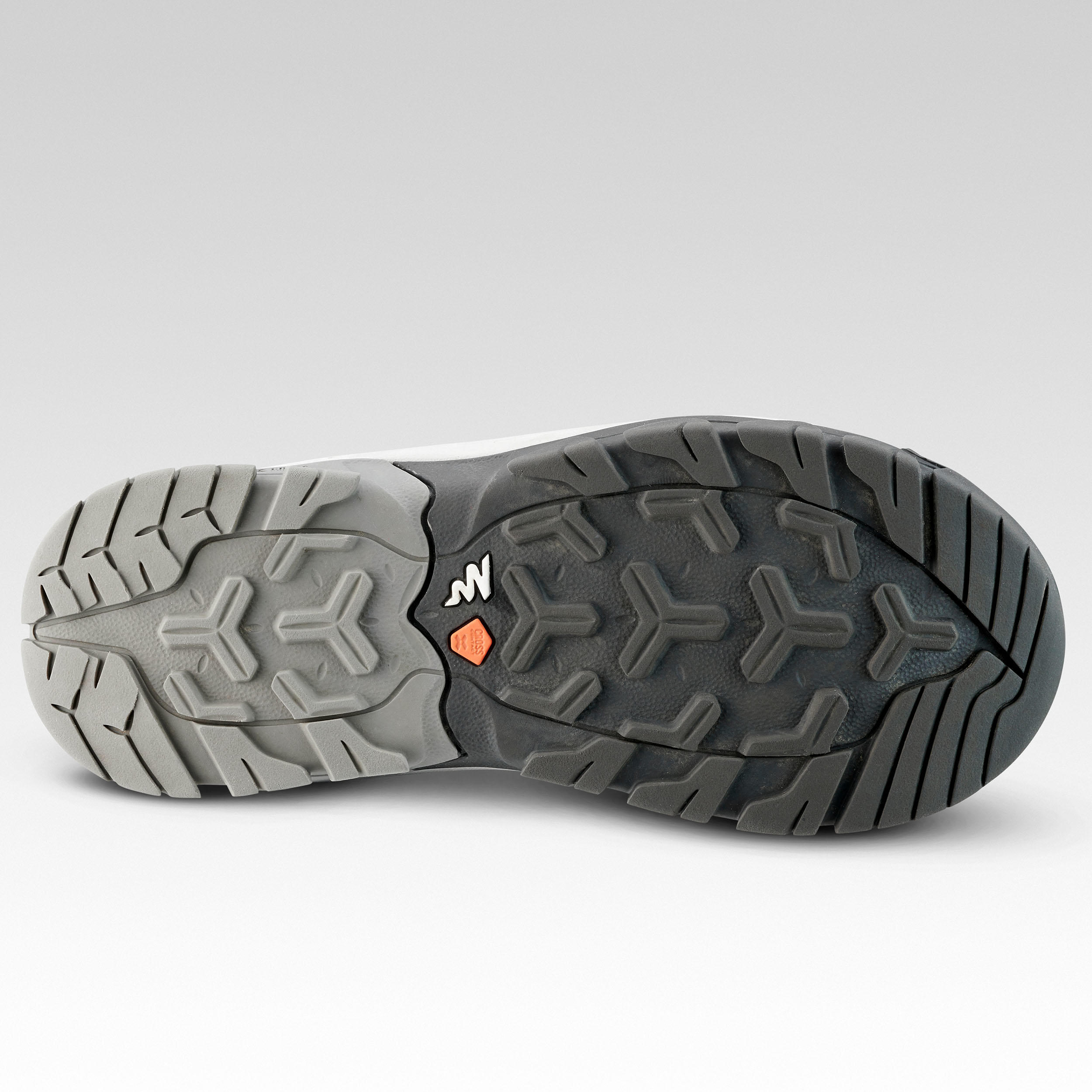 Children's waterproof lace-up walking shoes  CROSSROCK MID size 3-5 - Grey 5/9