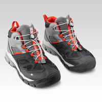 Kids' Waterproof Lace-Up Boots - Size 3-5 - Grey