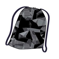 Fold-down Fitness Shoe Bag - Black Print