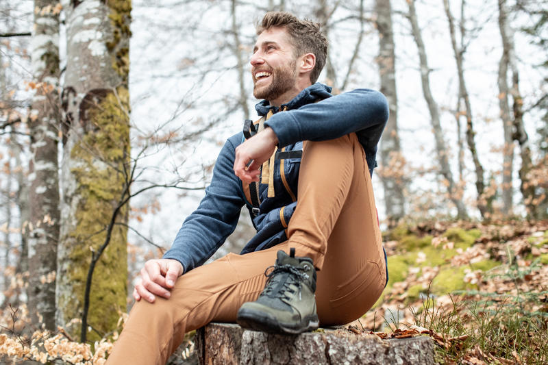 Men's Walking Trousers Hazelnut Decathlon