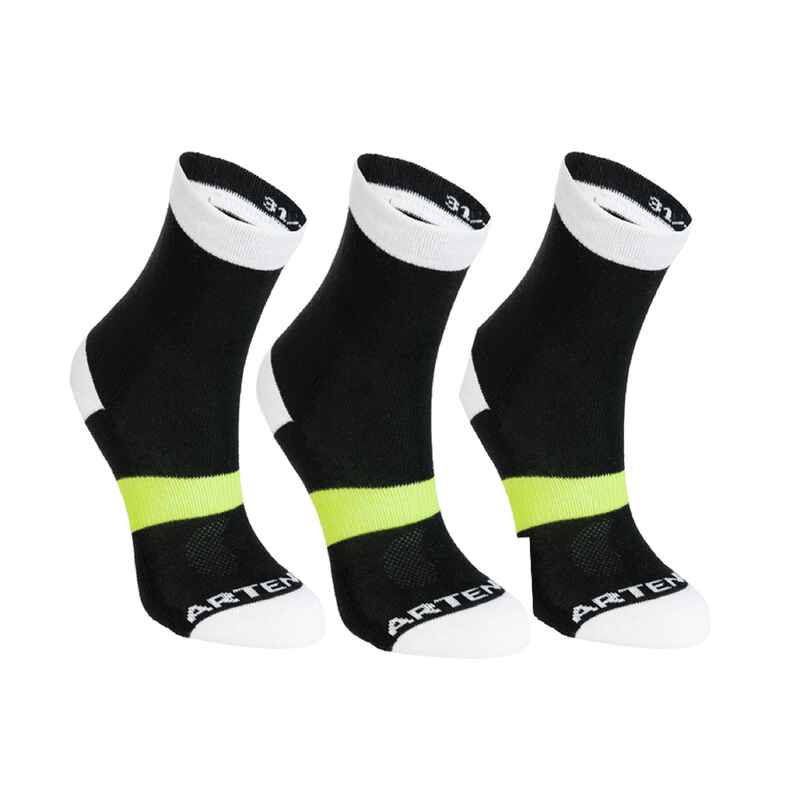 RS 160 Kids' Socks Tri-Pack - Black/White