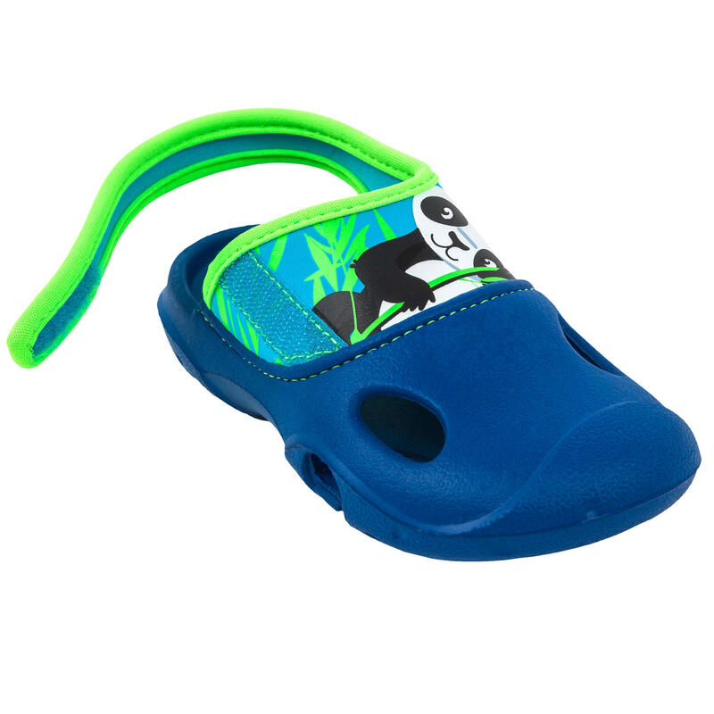 Chaussure Sabot Piscine bébé CLOG 500 Panda Bleu