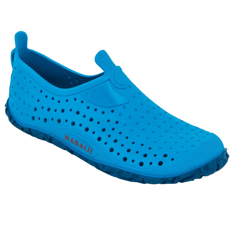 Chaussons De Piscine Garcon Aquadots 100 Bleu Nabaiji