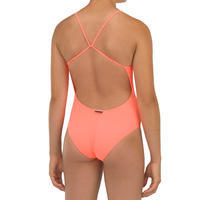 MAILLOT DE BAIN 1 PIECE FILLE 100 CORAIL