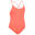 MAILLOT DE BAIN 1 PIECE FILLE 100 CORAIL