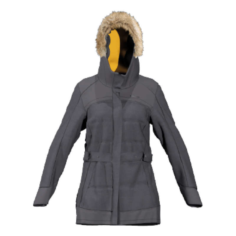 WOMEN SNOW HIKING WARM JACKETS Hiking - W Lgt Parka SH500 X-Warm - Gr QUECHUA - Hiking Jackets