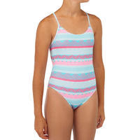 Plavi jednodelni kupaći kostim za devojčice HILOE 100