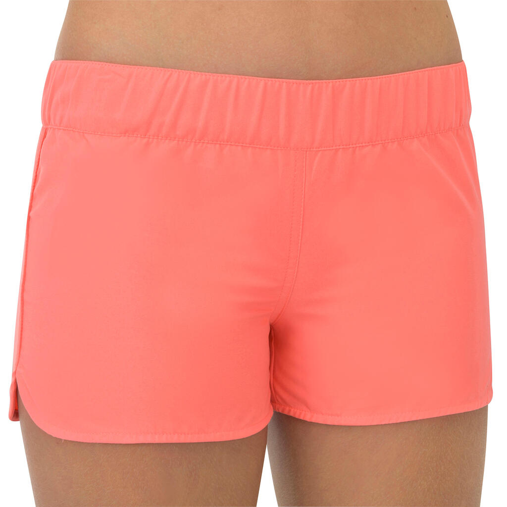 SHORT DE BAIN SURF FILLETTE CORAIL KINA 100