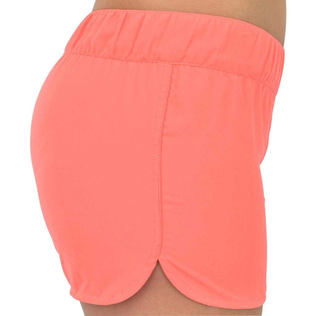 SHORT DE BAIN SURF FILLETTE CORAIL KINA 100
