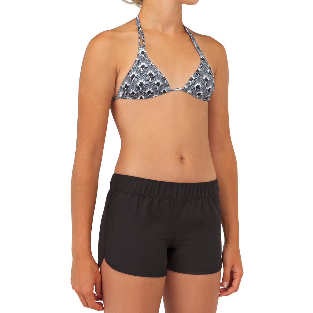 SHORT DE BAIN SURF FILLETTE CORAIL KINA 100