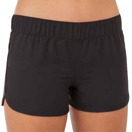 Črne plavalne kratke hlače KINA 100 za deklice
