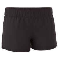 GIRL'S SURF SWIMSHORTS KINA 100 BLACK