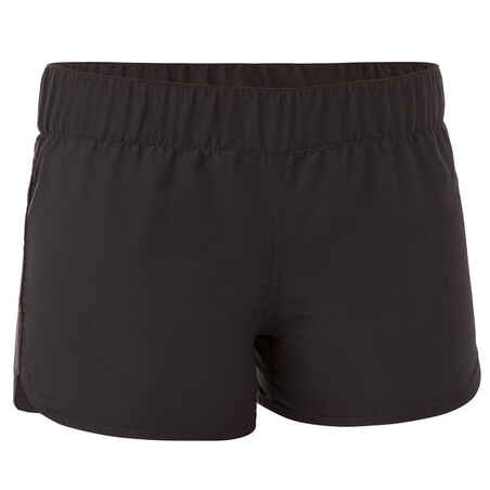 GIRL'S SURF SWIMSHORTS KINA 100 BLACK