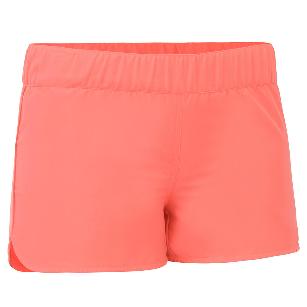 SHORT DE BAIN SURF FILLETTE CORAIL KINA 100