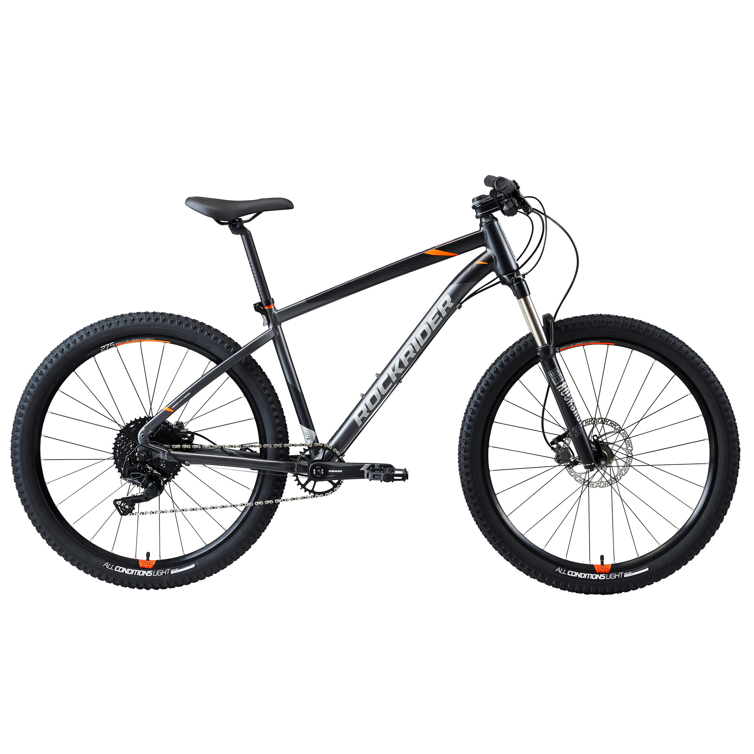 Bicicletă MTB ST 900 27,5″ Gri-Portocaliu La Oferta Online decathlon imagine La Oferta Online