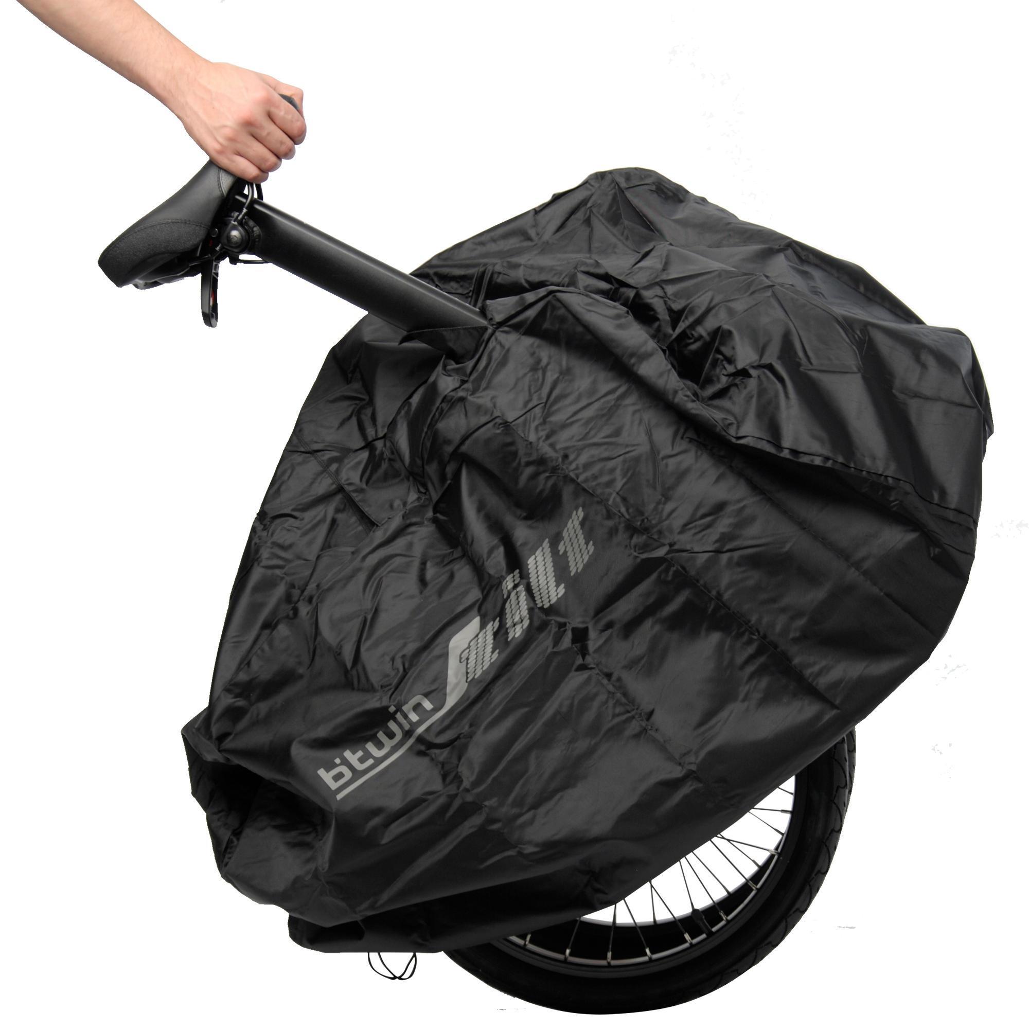 Folding Bike Protective Cover Btwin 100 Black