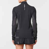 WOMEN'S LONG-SLEEVED TRAIL RUNNING ZIP JERSEY - BLACK/BRONZE