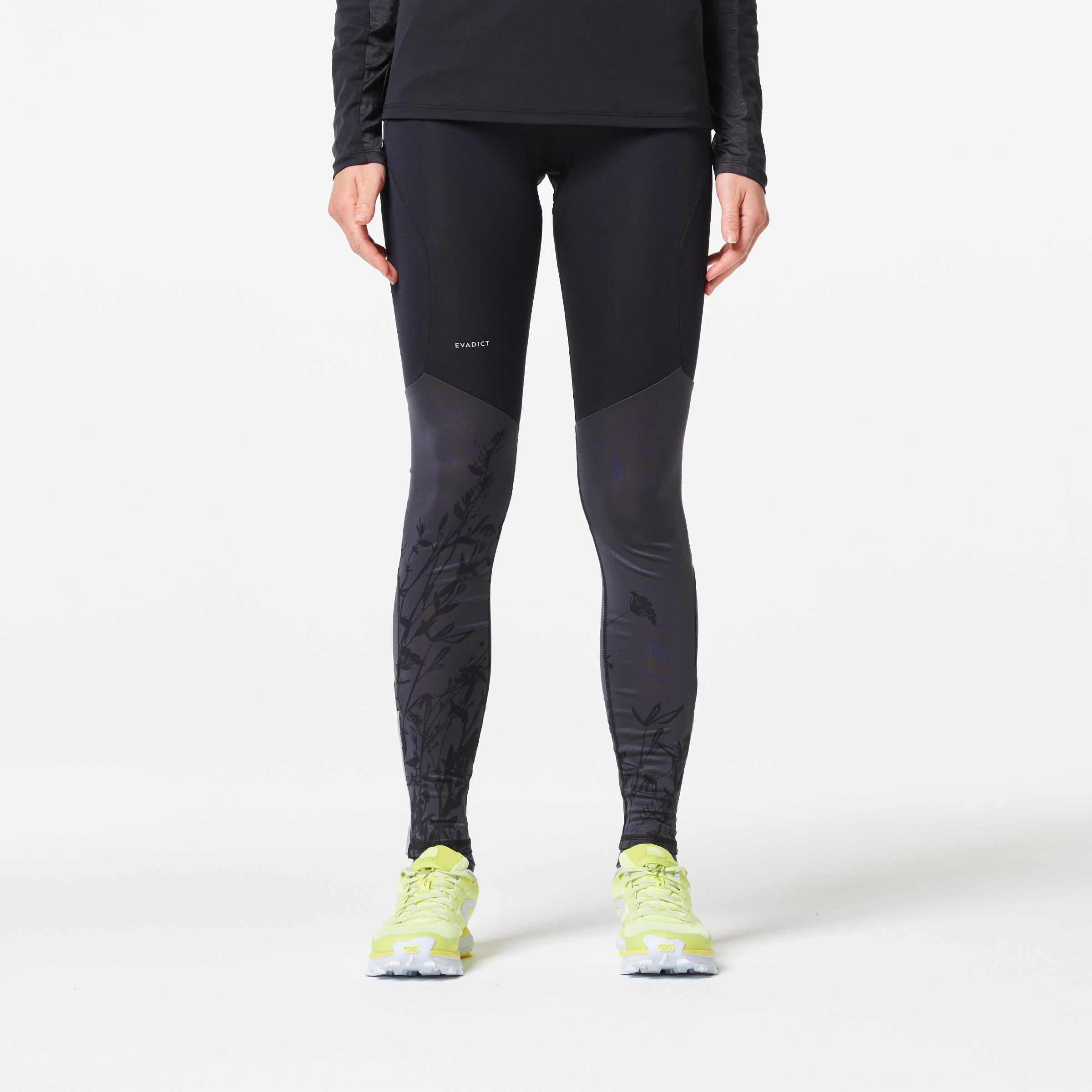 WOMEN'S TRAIL RUNNING TIGHTS - BLACK 