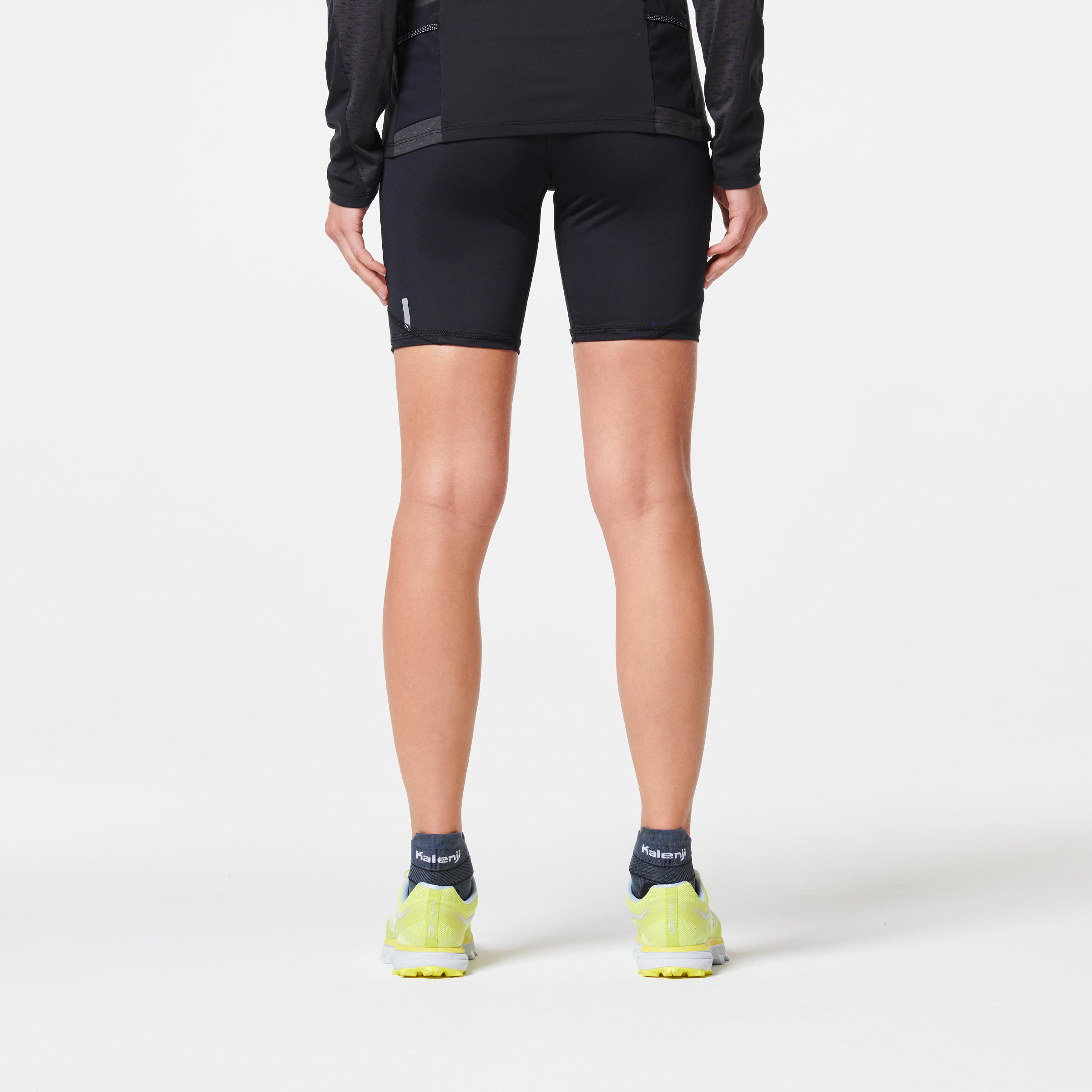 WOMEN'S TRAIL RUNNING TIGHT SHORTS - BLACK/BRONZE 13/20