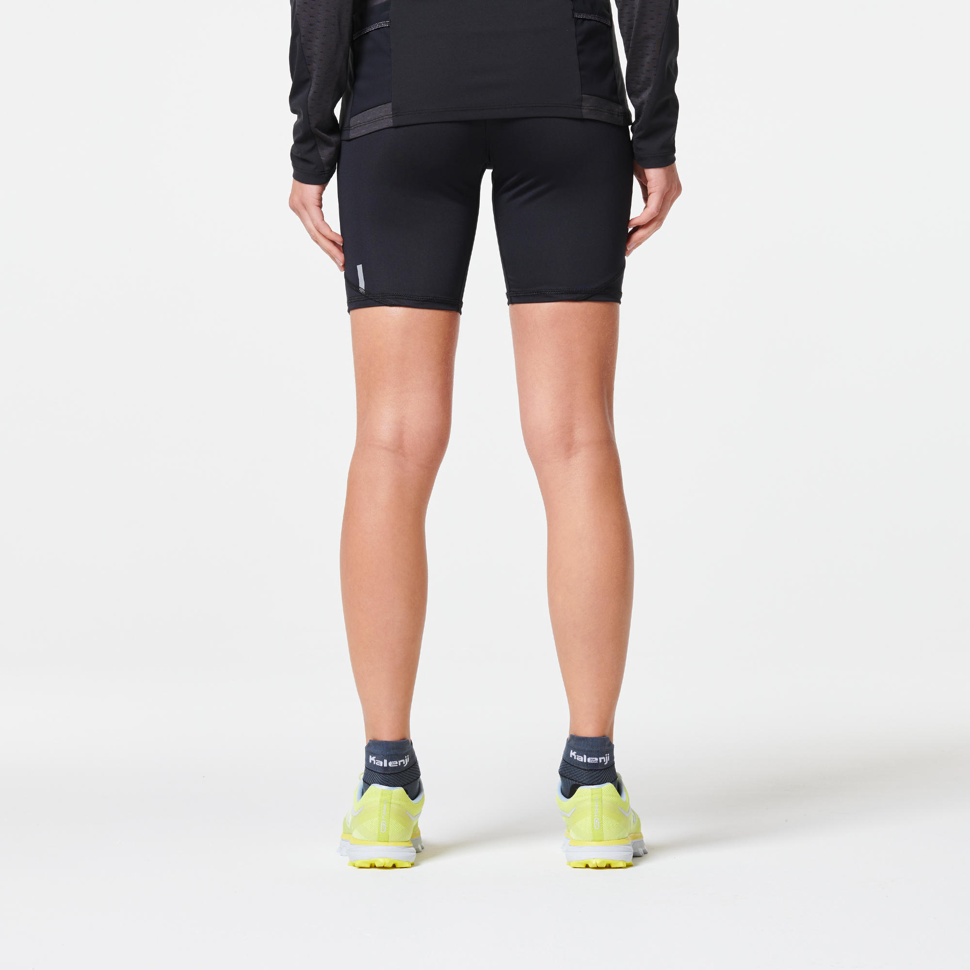 black tight running shorts