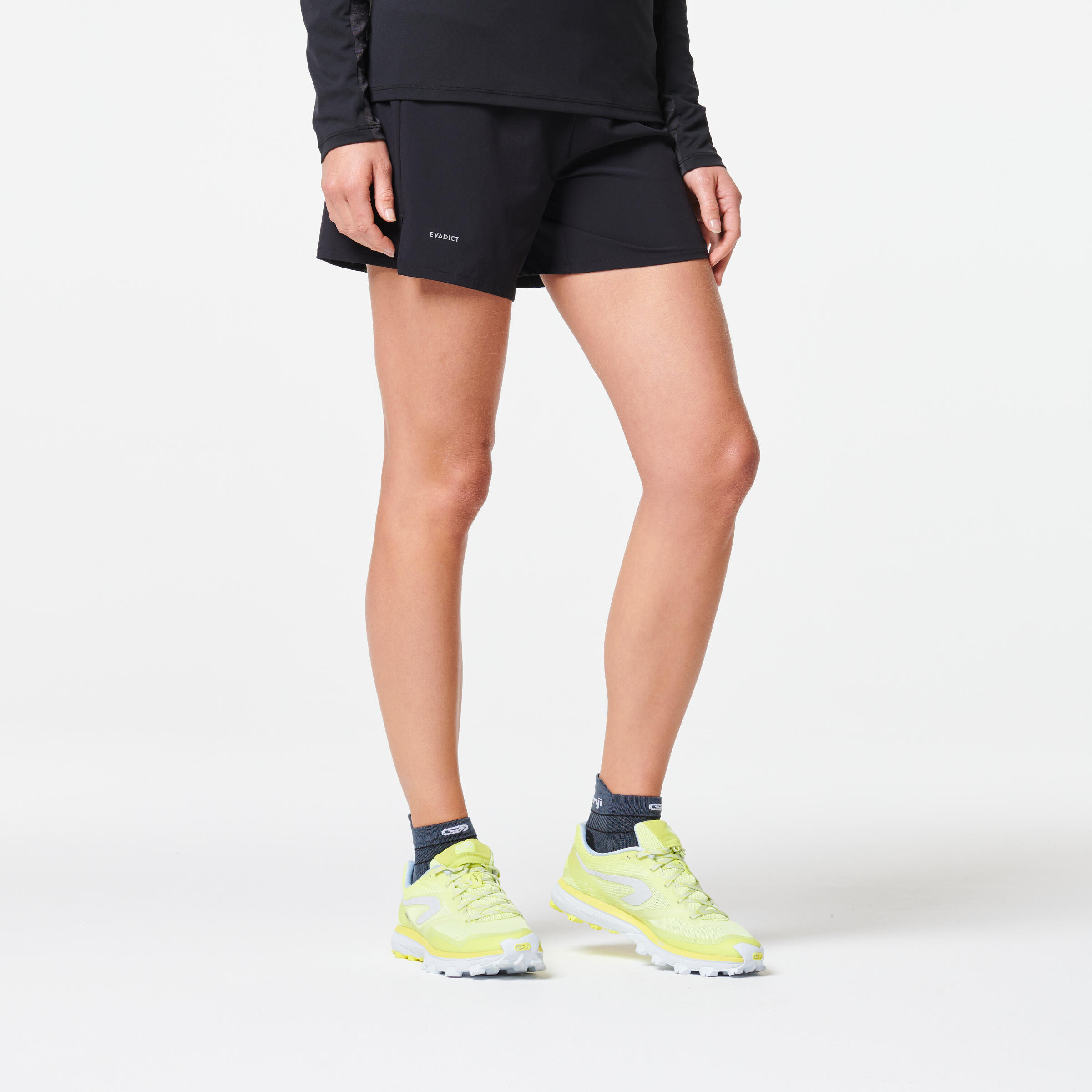 Women's Trail Running Baggy Shorts - Black 4/21