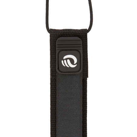 7 mm Diameter Surfboard Leash 8' (240 cm) - Black