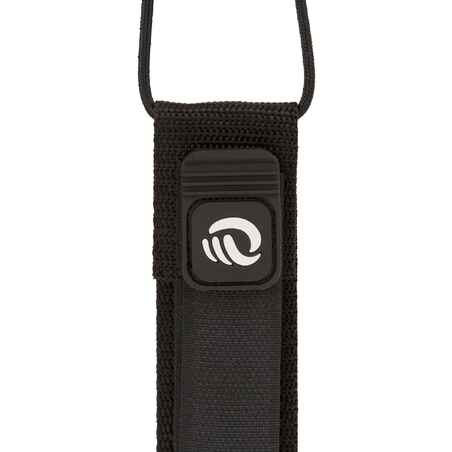 7 mm Diameter Longboard Surf Leash 9' (275 cm) - Black