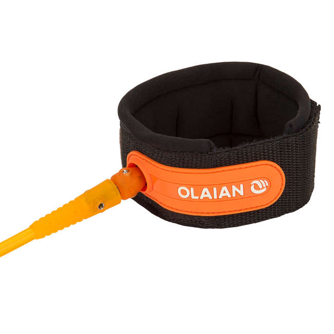 Leash para Surf 7' (210 cm) diâmetro 7 mm Laranja OLAIAN À venda na