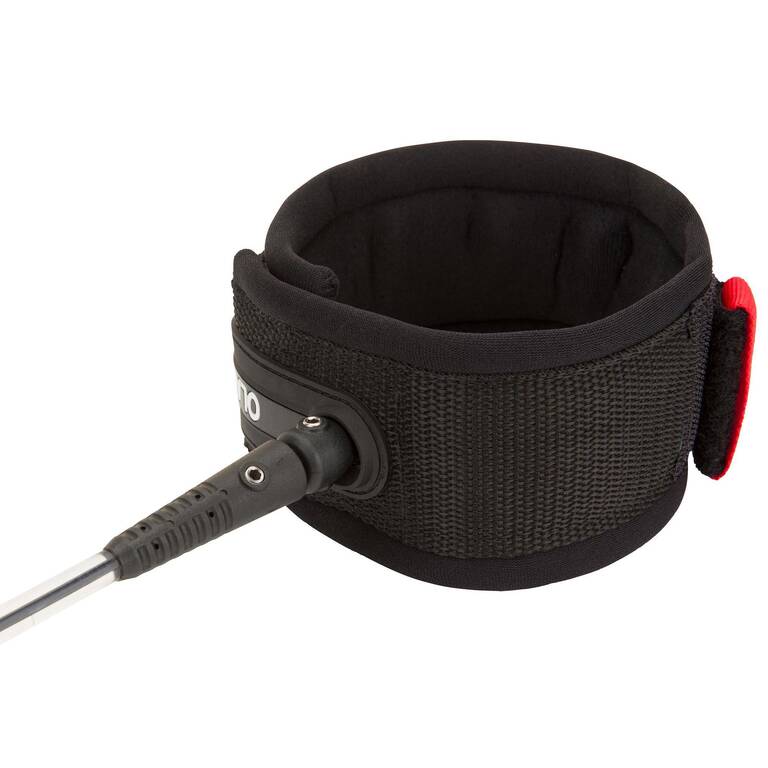 7 mm Diameter Longboard Surf Leash 9' (275 cm) Black Decathlon